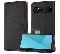 PIXFAB Case for Sony Xperia 10 VII, Leather Wallet Phone Case, Magnetic Book Flip Folio Cover [RFID Protection & 3 Card Slots] and [Kickstand] for Sony Xperia 10 VII - Black
