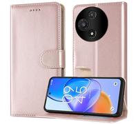 PIXFAB Case for TCL 60/60 R, Leather Wallet Phone Case, Magnetic Book Flip Folio Cover [RFID Protection & Card Slots] and [Kickstand] Case Cover for TCL 60/60 R - Rose Gold