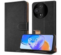 PIXFAB Case for TCL 60/60 R, Leather Wallet Phone Case, Magnetic Book Flip Folio Cover [RFID Protection & Card Slots] and [Kickstand] Case Cover for TCL 60/60 R - Black