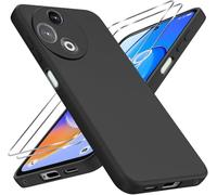 PIXFAB Case for TCL 60R 5G / TCL 60 5G with 2 x Screen Protector Glass [Ultra Slim] Scratch Resistant Gel Rubber Soft Silicone [Protective Case] Phone Case Cover for TCL 60R 5G / TCL 60 5G - Black