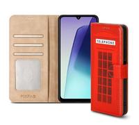 PIXFAB Case for Xiaomi Redmi 14C / POCO C75 / Redmi A4, Leather Wallet Phone Case, Magnetic Book Flip Folio Cover [RFID Protection & Card Slots] and [Kickstand] Case Cover - Telephone