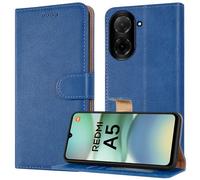 PIXFAB Case for Xiaomi Redmi A5, Leather Wallet Phone Case, Magnetic Book Flip Folio Cover [RFID Protection & 3 Card Slots] and [Kickstand] Case Cover for Xiaomi Redmi A5 - Blue