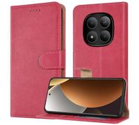 PIXFAB Case for Xiaomi Redmi Note 15 4G, Leather Wallet Phone Case, Magnetic Book Flip Folio Cover [RFID Protection & 3 Card Slots] and [Kickstand] for Xiaomi Redmi Note 15 4G - Pink