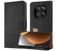 PIXFAB Case for Xiaomi Redmi Note 15 Pro 5G, Leather Wallet Phone Case, Magnetic Book Flip Folio Cover [RFID Protection & 3 Card Slots] and [Kickstand] for Xiaomi Redmi Note 15 Pro 5G - Black