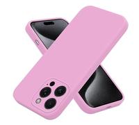PIXFAB Compatible With iPhone 15 Pro Case, Slim Liquid Silicone Shockproof [Anti-scratch] Armor Case, Protective Soft Rubber Gel Phone Cover For iPhone 15 Pro - Pink