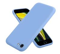 PIXFAB Compatible With iPhone SE 2022 / SE 2020/7 / 8 Case, Slim Liquid Silicone Shockproof [Anti-scratch] Armor Case, Protective Soft Rubber Gel Phone Cover For iPhone 7/8 / SE - Sky Blue