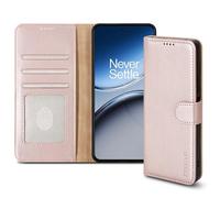 PIXFAB Compatible with OnePlus Nord 4 Case, Leather Wallet Phone Case, Magnetic Book Flip Folio Cover [RFID Protection & Card Slots] and [Kickstand] Case - Rose Gold
