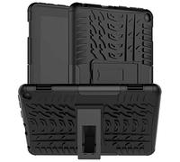 PIXFAB For Amazon Fire HD 8 2020 (10th Gen) And Fire HD 8 Plus (10th Gen) Tablet Shockproof Case, Hybrid [Tough] Rugged Armor Protective Cover, Tablet Case Cover With Built-in [Kickstand] - Black
