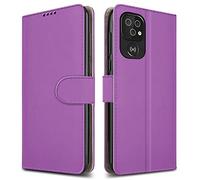 PIXFAB For Doro 8100 Leather Phone Case, Magnetic Closure Full Protection Book Folio Design, Wallet Case Cover [Card Slots] and [Kickstand] For Doro 8100 - Purple