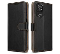PIXFAB For Doro 8200 Leather Phone Case, Magnetic Closure Full Protection Book Folio Design, Wallet Case Cover [Card Slots] and [Kickstand] For Doro 8200 - Black