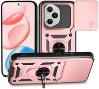 PIXFAB for Honor 400 Pro Case, Shockproof Case with Camera Lens Protection, Protective Ring Armour Phone Cover [Kickstand], Dual Layer Shock Absorption Phone Case for Honor 400 Pro - Rose Gold