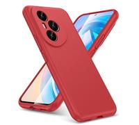 PIXFAB for Honor 400 Pro Phone Case, Slim Liquid Gel Silicone Rubber Shockproof [Anti-scratch] Armor Protective [Soft Touch] Phone Case Cover for Honor 400 Pro - Red