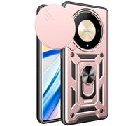 PIXFAB for Honor Magic6 Lite Case, Shockproof Case with Camera Lens Protection, Protective Ring Armour Phone Cover [Kickstand], Dual Layer Shock Absorption, Phone Case for Magic 6 Lite - Rose Gold