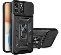 PIXFAB For Honor X8 5G / Honor 70 Lite/Honor X6 4G Case, Shockproof Case with Camera Lens Protection, Protective Ring Armour Phone Cover [Kickstand], Dual Layer Shock Absorption, Phone Case - Black