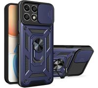 PIXFAB For Honor X8A Case, Shockproof Case with Camera Lens Protection, Protective Ring Armour Phone Cover [Kickstand], Dual Layer Shock Absorption, Phone Case For Honor X8A - Blue