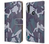 PIXFAB For Motorola E7i Power Leather Phone Case, Magnetic Closure Full Protection Book Folio Design, Wallet Case Cover [Card Slots] and [Kickstand] For Motorola Moto E7I Power (XT2097) - Camouflage