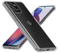 PIXFAB For Motorola G84 Clear Case, Shockproof [Ultra Slim] Scratch Resistant Gel Rubber Silicone [Protective Case] Phone Cover and [2 Pack] Tempered Glass Screen Protector For Motorola Moto G84 (5G)