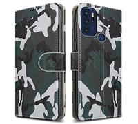 PIXFAB For Motorola Moto G60S Leather Phone Case, Magnetic Closure Full Protection Book Folio Design, Wallet Case Cover [Card Slots] and [Kickstand] For Motorola Moto G60S XT2133 - Camouflage
