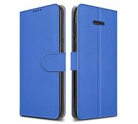 PIXFAB For Nokia 215 (4G) Leather Phone Case, Magnetic Closure Full Protection Book Folio Design, Wallet Case Cover [Card Slots] and [Kickstand] For Nokia 215 4G - Blue