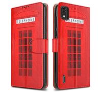 PIXFAB For Nokia C2 2nd Edition Leather Phone Case, Magnetic Closure Full Protection Book Folio Design, Wallet Case Cover [Card Slots] and [Kickstand] For Nokia C2 2nd Edition - Telephone Box