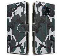PIXFAB For Nokia G50 5G Leather Phone Case, Magnetic Closure Full Protection Book Folio Design, Wallet Case Cover [Card Slots] and [Kickstand] For Nokia G50 5G - Camouflage
