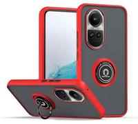 PIXFAB For Oppo Reno 10 (5G) Shockproof Case, Magnetic Ring Armour Phone Cover with [Kickstand], Frosted Matte Case, Lightweight With Military Grade Shock Absorption Case - Red