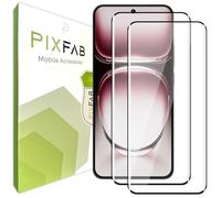 PIXFAB for Oppo Reno 12 Pro 5G - 3D Curved Tempered Glass Screen Protector Clear Full Screen 9H Hardness, [Durable] [Shatter Proof] And Scratch Resistant Screen Glass - [Pack of 2]