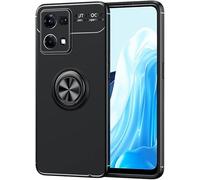 PIXFAB For Oppo Reno 7 4G Case, Anti-Scratch Shockproof Slim Gel Rubber [Protective] Phone Case Cover, Magnetic Ring [Kickstand] With [360 Rotation] Case For Oppo Reno 7 4G - Red