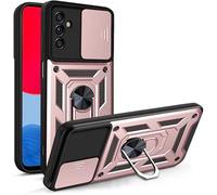 PIXFAB For Samsung Galaxy A14 5G Case, Shockproof Case with Camera Lens Protection, Protective Ring Armour Phone Cover [Kickstand], Dual Layer Shock Absorption, Phone Case For Samsung A14 - Rose Gold