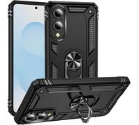 PIXFAB for Samsung Galaxy S25 Edge Phone Case - Shockproof, Rotatable Ring Kickstand, Magnetic Car Mount Compatible, Armour Protection Cover, Phone case for Samsung S25 Edge - Black