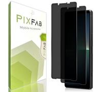PIXFAB for Sony Xperia 10 V - Privacy Tempered Glass Screen Protector, [Anti Spy] Clear Full Screen 9H Hardness, [Durable] [Shatter Proof] And Scratch Resistant Screen Glass - [Pack of 2]