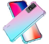 PIXFAB For TCL 405/406 / 408 Clear Case, Shockproof [Ultra Slim] Scratch Resistant Gel Rubber Silicone [Protective Case] Gradient Phone Cover For TCL 405/406 / 408 - Pink/Green