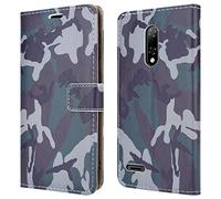 PIXFAB For Ulefone Note 8P / Note 8 Leather Phone Case, Magnetic Closure Full Protection Book Design, Wallet Case Cover [Card Slots] and [Kickstand] For Ulefone Note 8P 2020 (5.5") - Camouflage