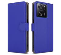 PIXFAB For Xiaomi 13T / 13T Pro Leather Phone Case, Magnetic Closure Full Protection Book Folio Design, Wallet Case Cover [Card Slots] and [Kickstand] For Xiaomi 13T / 13 T Pro - Blue
