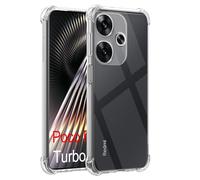 PIXFAB for Xiaomi Poco F6 Clear Case, Shockproof [Ultra Slim] Scratch Resistant Gel Rubber Silicone [Protective Case] Gradient Phone Cover for Xiaomi Poco F6 - Clear