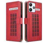 PIXFAB For Xiaomi Redmi 12 (4G) Leather Phone Case, Magnetic Closure Full Protection Book Folio Design, Wallet Case Cover [Card Slots] and [Kickstand] For Xiaomi Redmi 12 4G - Telephone Box
