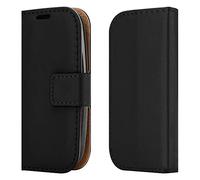 PIXFAB Leather Case For Nokia 105 (2019), Leather Cover Magnetic Closure Full Protection Book Design Wallet Case with [Kickstand] For Nokia 105 (2019) Phone Case - Black