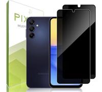 PIXFAB Privacy Tempered Glass Screen Protector for Samsung Galaxy A06, [Anti Spy] Clear Full Screen 9H Hardness, [Durable] [Shatter Proof] And Scratch Resistant Screen Glass - [Pack of 2]