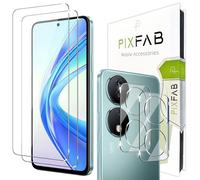 PIXFAB Screen Protector for Honor X7b Tempered Glass + Camera Lens Protector, [4 in 1], 9H Anti Scratch and Anti Shatter Film, [Case Friendly] HD Clear Premium, [2 Pack each]