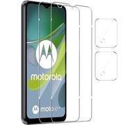 PIXFAB Screen Protector for Motorola E13 Tempered Glass + Camera Lens Protector, [4 in 1], 9H Anti Scratch and Anti Shatter Film, [Case Friendly] HD Clear Premium, [2 Pack each]
