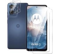 PIXFAB Screen Protector for Motorola Moto G24 / G04 Tempered Glass + Camera Lens Protector, [4 in 1], 9H Anti Scratch and Anti Shatter Film, [Case Friendly] HD Clear Premium, [2 Pack each]