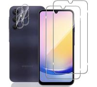 PIXFAB Screen Protector for Samsung Galaxy A25 Tempered Glass + Camera Lens Protector, [4 in 1], 9H Anti Scratch and Anti Shatter Film, [Case Friendly] HD Clear Premium, [2 Pack each]