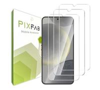 PIXFAB Screen Protector for Samsung Galaxy S25 Tempered Glass, Anti Scratch and Anti Shatter Film, [Case Friendly] HD Clear Premium, 9H Tempered Glass [Pack of 3]