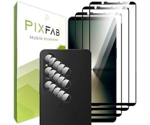PIXFAB Screen Protector for Sony Xperia 1 VI Tempered Glass + Camera Lens Protector, [4 in 1], 9H Anti Scratch and Anti Shatter Film, [Case Friendly] HD Clear Premium, [2 Pack each]