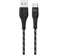 PIXFAB USB C Fast Charging Cable For Doro 8200, [Type C] Fast Charging [Strong] Cable [Nylon Braided], USB A - Type C Phone Charger Cable Lead [1 Metre] - Black