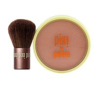 Pixi Beauty Bronzer + Kabuki | Hydrating, Silky Bronzing Powder with Included Brush | Perfectly Pigmented & Long-Wearing Bronzer | For Natural Warmth & Luminosity | Subtly Suntouched | 0.4 oz/10.2 g