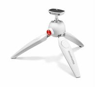 Manfrotto MTPIXIEVO-WH, PIXI EVO 2-Section Mini Tripod, Foldable, Compact Size, for Entry Level DSLRs, Compact System Cameras, Mirrorless, White