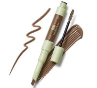 Pixi Natural Brow Duo in Natural Brown, Dual-Ended Waterproof Brow Pencil and Tinted Setting Gel for Precise Shaping and All-Day Hold, Paraben-Free, 0.2 oz