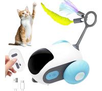Pixibond Remote Control Cat Toy, Interactive Cat Toys for Indoor Cats, Automatic Moving and Remote Control RC Mouse Cat Toy Kitten Exercise Toys, Two-Speed Adjustment & USB Rechargeable (Blue)