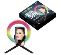 Pixibright RGB Ring Light 8" - 1.6m Tripod Stand, Phone Mount, 2m USB Cable, Bluetooth Remote, and 800 Lumens for Perfect Lighting - Ideal for Vlogging, Streaming, and Photography